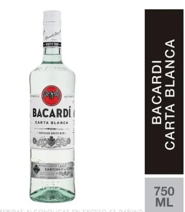 Ron Bacardi Carta Blanca 750Ml